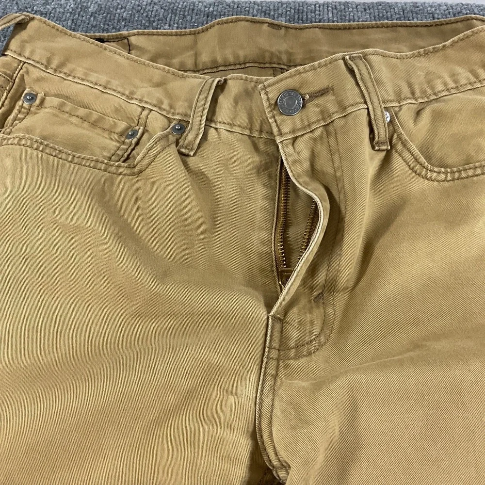 Levi's 514 Straight Jeans Men 34x34 Tan Khaki Denim Pants Levi Strauss 514 Strai